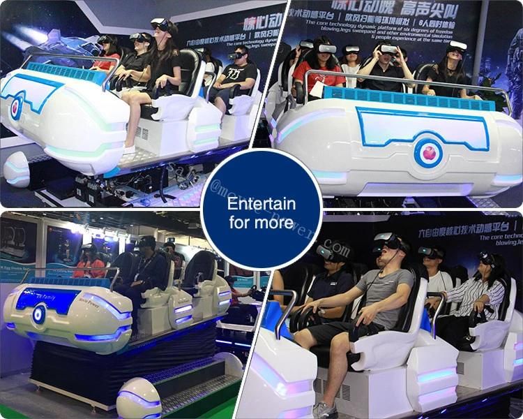 Shopping Mall Virtual Reality 6 Seatsvr Roller Coaster Simulator