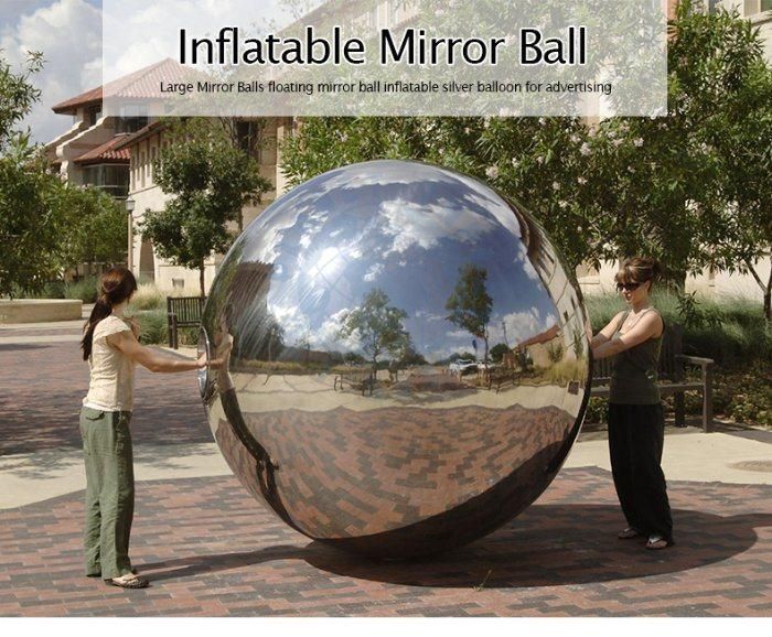 Cool Inflatable Black Chrome Sphere Mirror Ball for Party