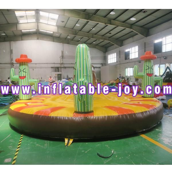 5m Inflatable Manual Rodeo Bull Rope Pull Rinding Bull Game for Kids and Adults