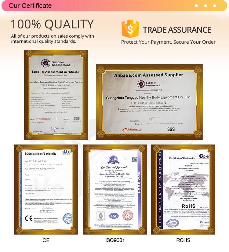 TUV Approved 5/10 Tongyao Cotton Inside, PP Film Outside Used Merry Go Rounds Playground