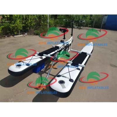 Wholesale Drop Stitch Material Inflatable Water Bike Floating Sea Pedal Bicycle Boat