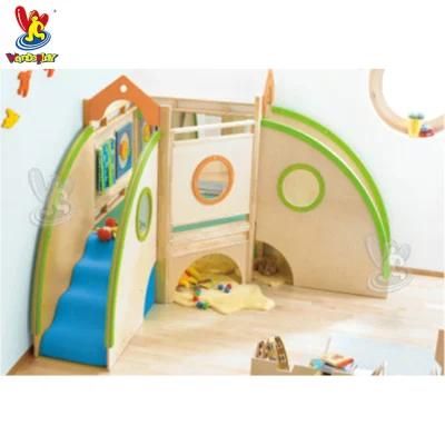Indoor Wooden Playground Playhouse Slides for Children