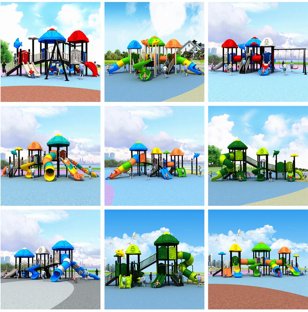 Kids Outdoor Playground Plastic Slide Scenic Amusement Park Equipment
