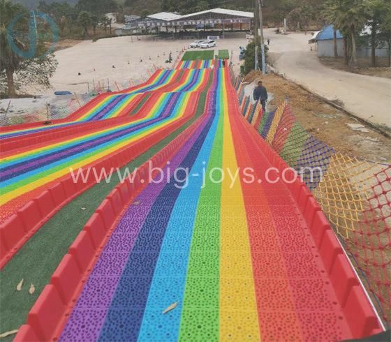 Playground Amusement Park Donut Glider Tire Rainbow Dry Snow Donut Slide for Outdoor Play for Adults and Child