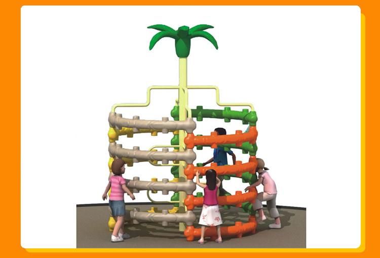 Brands Outdoor Plastic Jungle Gym Rock Climbing Wall with Swing Set