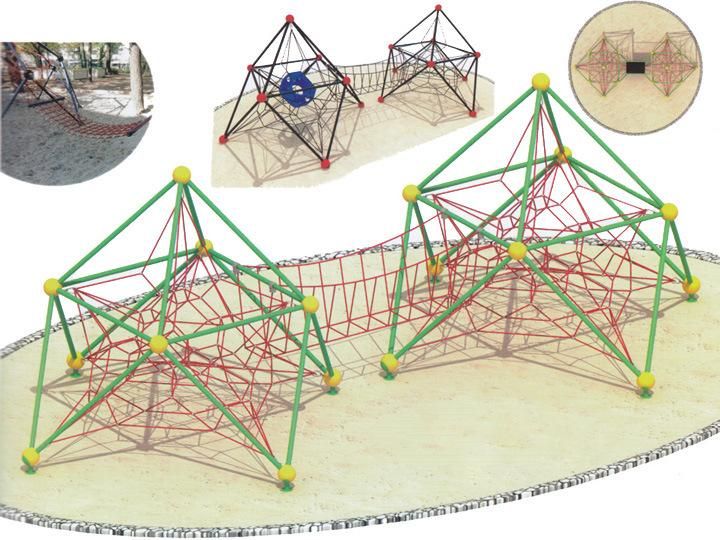 Children Outdoor Steel Climbing Wall Structure