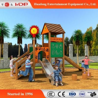 2017 Outdoor Playground Slide Equipment Amusement Park Wooden Series (HD-MZ053)