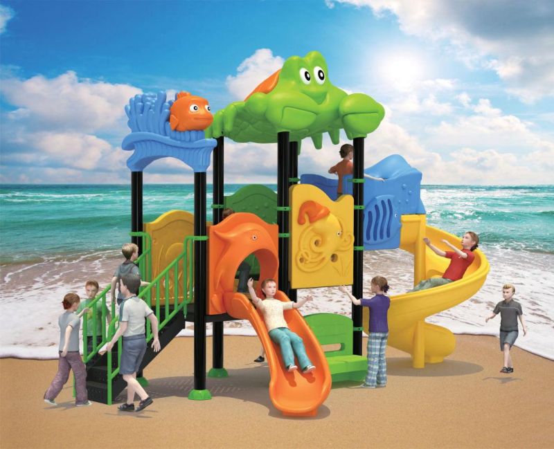 Plastic Slide Outdoor Preschool Adventure Playground Equipment for Children (TY-70593)