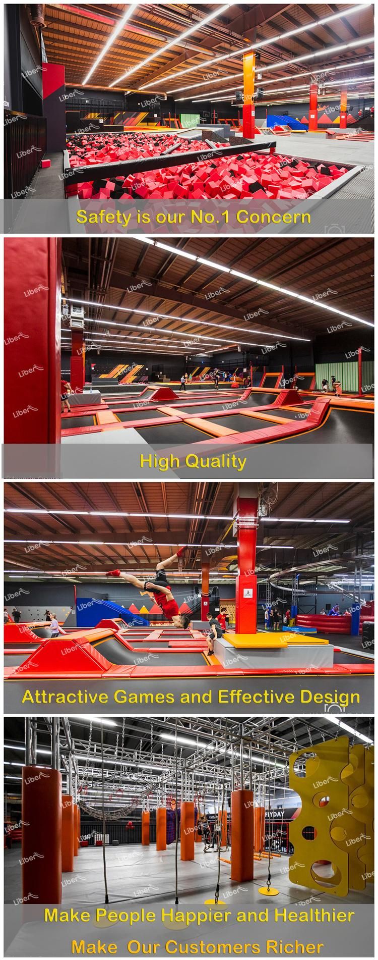 Playground Sports Equipment Kids Indoor Playground Trampoline Park with Obstacle Course Play