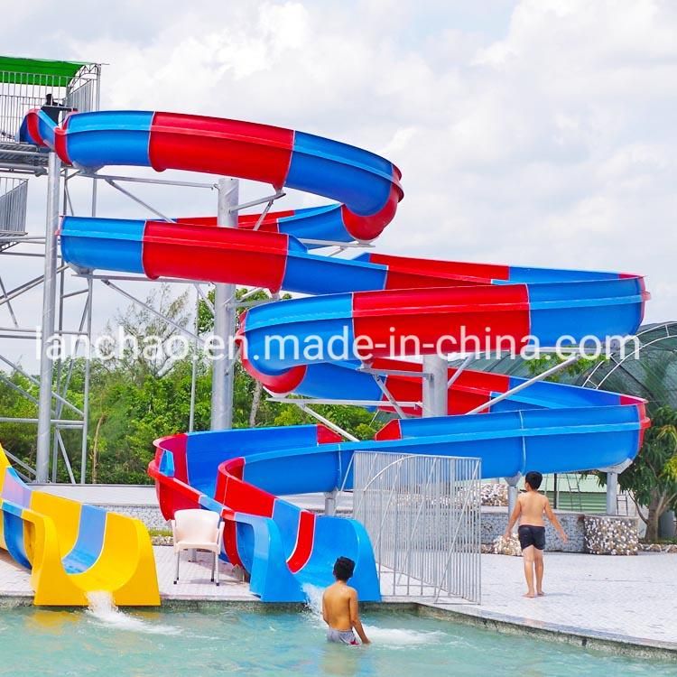 Blue Open Spiral Tube Slide for Water Park