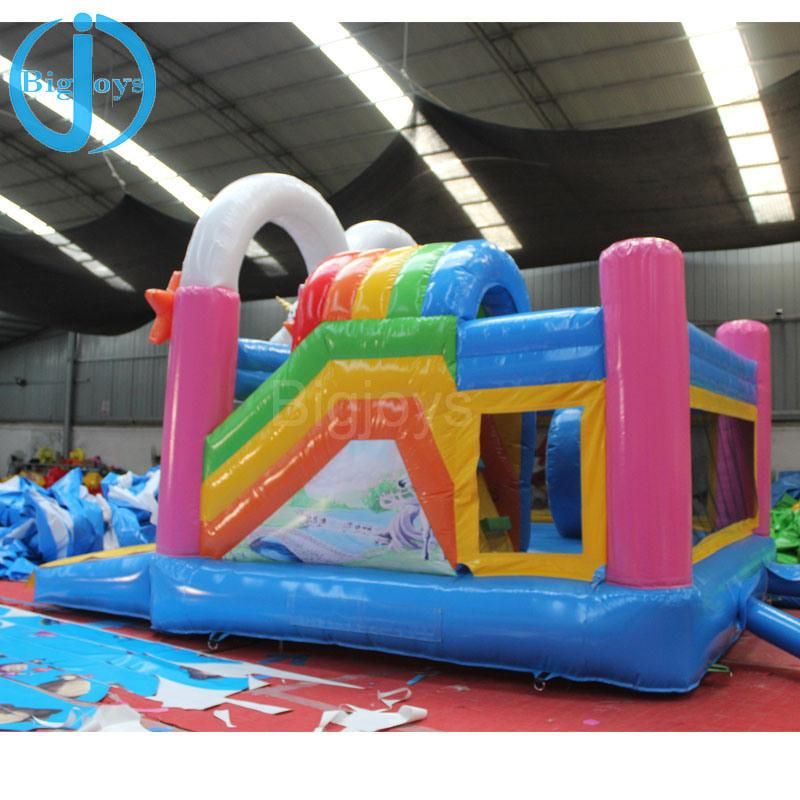 Sky High Inflatable Bouncy Castle with Slide N Obstacles Inside From China Inflatable Manufacturer