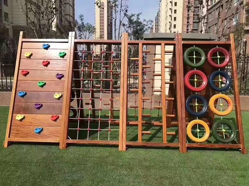 Fashion Design Kids Slide Wood Outdoor Playground
