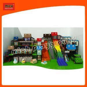 New Indoor Playground with Plastic Tunnel Slide