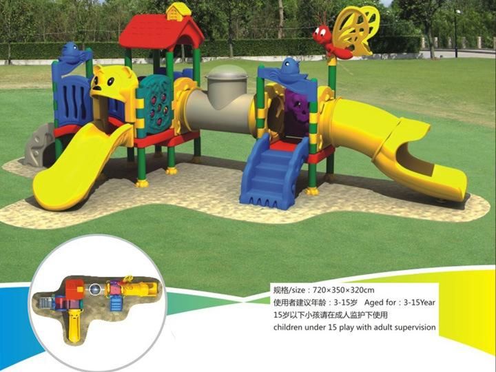 Children Outdoor Plastic Playground Equipment for School Amusement Park