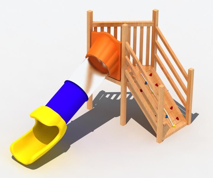 Wood Play Game Equipment Outside Wooden Adventure Playground for Kids