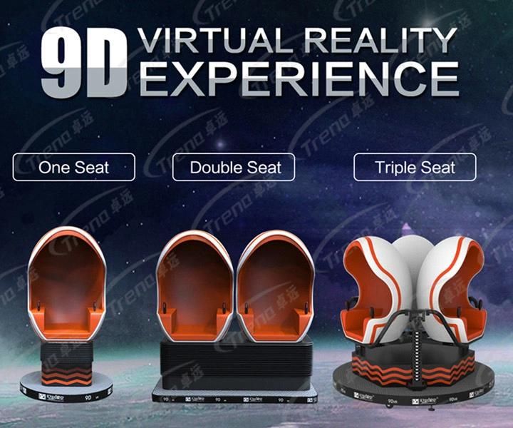 360 Degree Electric Platform 3 Seats 9d Vr Egg Cinema