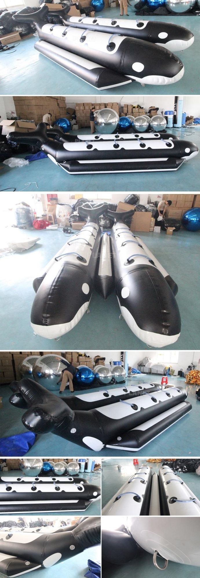 8 Person Water Sport Games Inflatable Ocean Whale Flying Towable