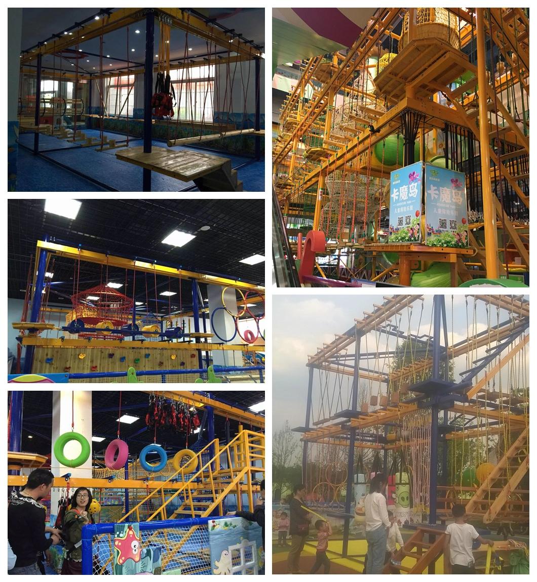 Kids Playground Expansion Adventure Equipment Park Outdoor Slide Climbing Tz19