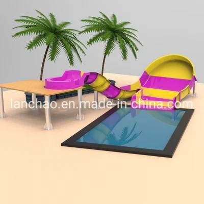 Indoor Outdoor Water Park Equipment Family Boomerang Slide