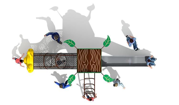 Outdoor Play Gym Commercial Kids Slide PE Board Outdoor Playground for Children
