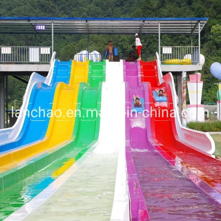 Bright Color Rainbow Slide Fiberglass Water Park Equipment