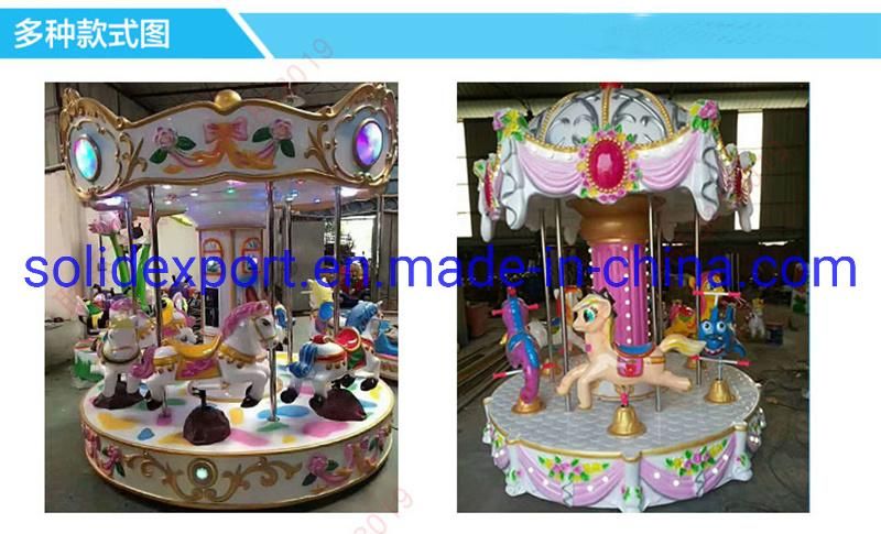 Amusement Coin Operated Game Machine Small Merry Go Round Carousel