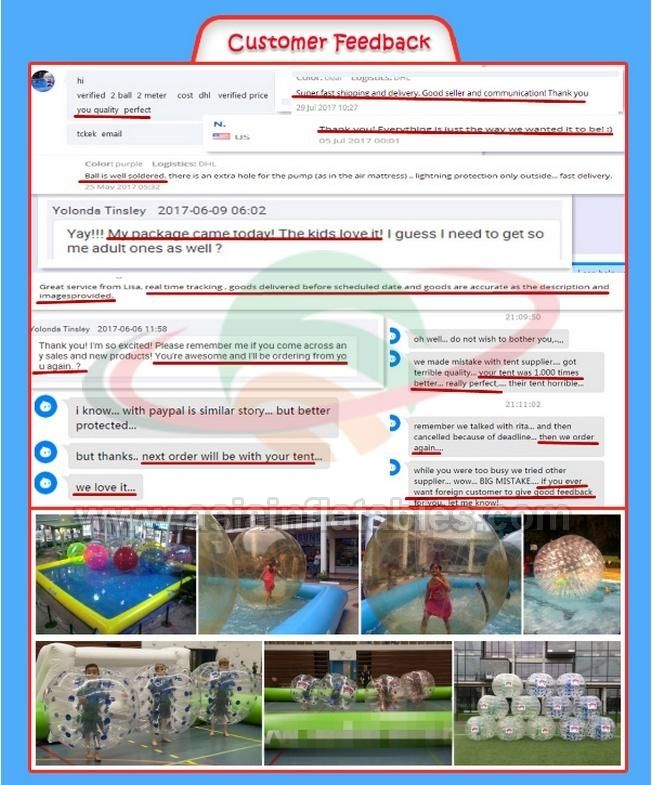 Hot Sale Human Bumper Ball Inflatable Bumper Bubble Ball for Adult