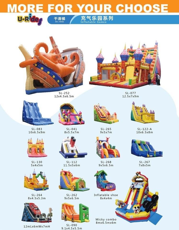 Commercial Grade Amusement Park Inflatable game Water Slide Inflatable Slide for Kids and Adults