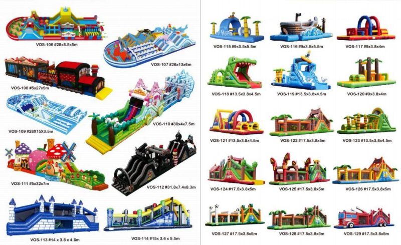 Outdoor Challenge Game Adults Inflatable Castle Large Inflatable Obstacle Course