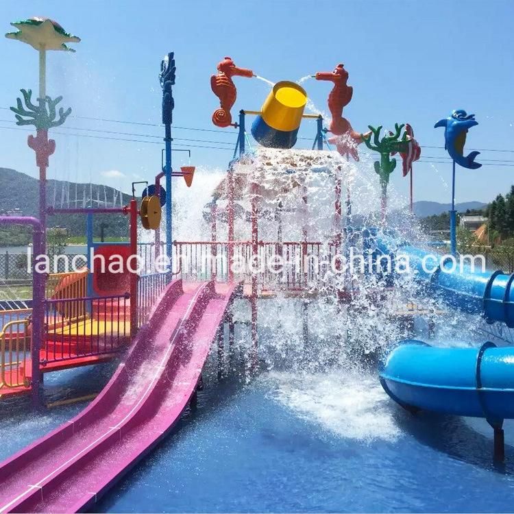 Fiberglass Kids Water Slide Aqua Park Playground