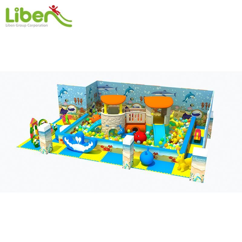 Children Naughty Play Fort Jungle Gym Basketball and Slides Kids Indoor