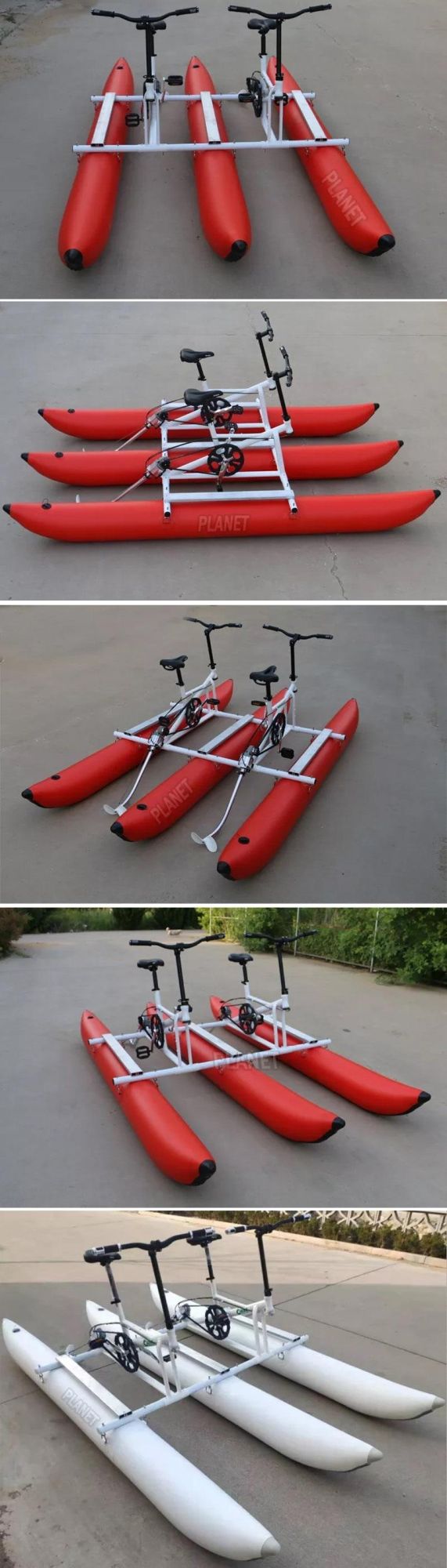 Wholesale PVC Inflatable Banana Pontoons Boat Tubes Floating Water Bike