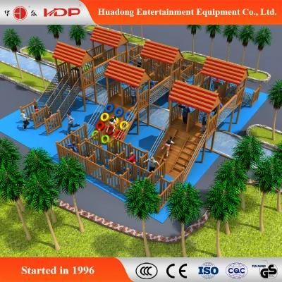 Outdoor Forest Series Park Playground Wooden Climbing Equipment (HD-MZ069)