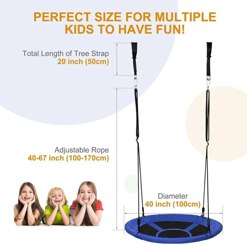 Wooden Swing Hanging Tree Swings Seat Adjustable Cable 330 Lbs Capacity Birch Wood Durable Sturdy Swings for Adult Kids Yard Use