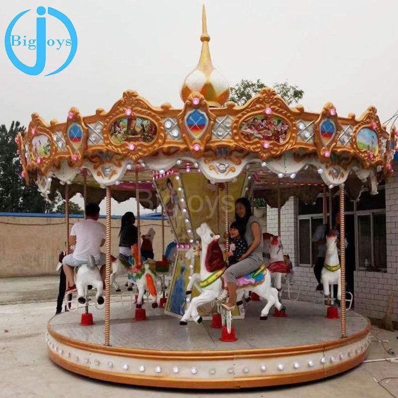 Newest Type Carousel Horse Rides Park Amusement 24 Seats