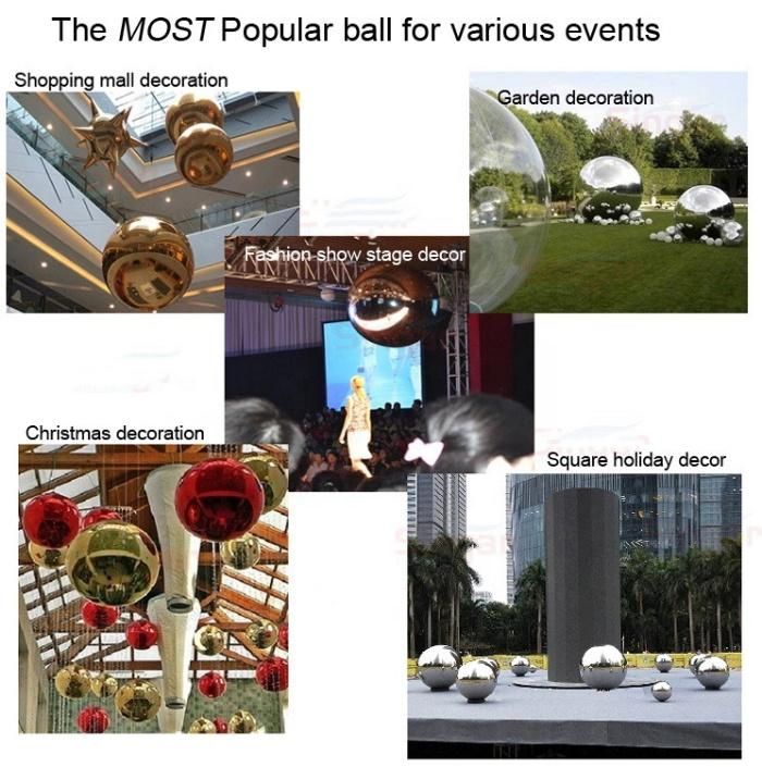 Cool Inflatable Black Chrome Sphere Mirror Ball for Party