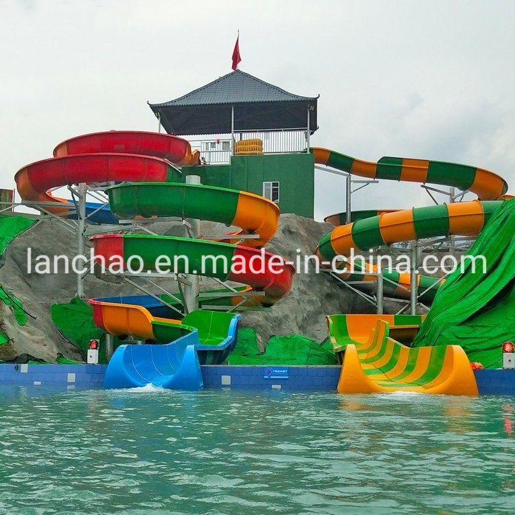 Amusement Combined Fiberglass Water Park Slide