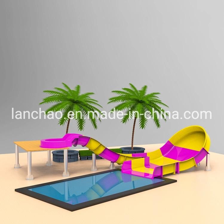 Outdoor Swimming Pool Fiberglass Family Water Slide for Aqua Park