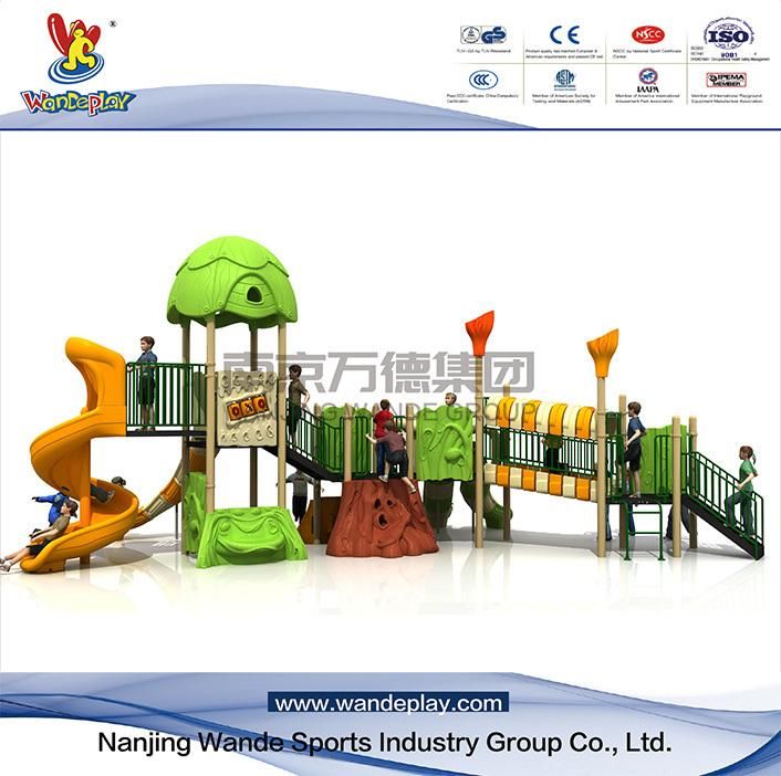 Amusement Outdoor Tree House Playground Equipment with Slides for Children