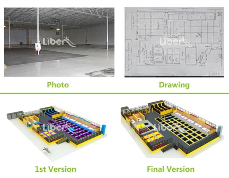 TUV Indoor Adult Trampoline Park Builder
