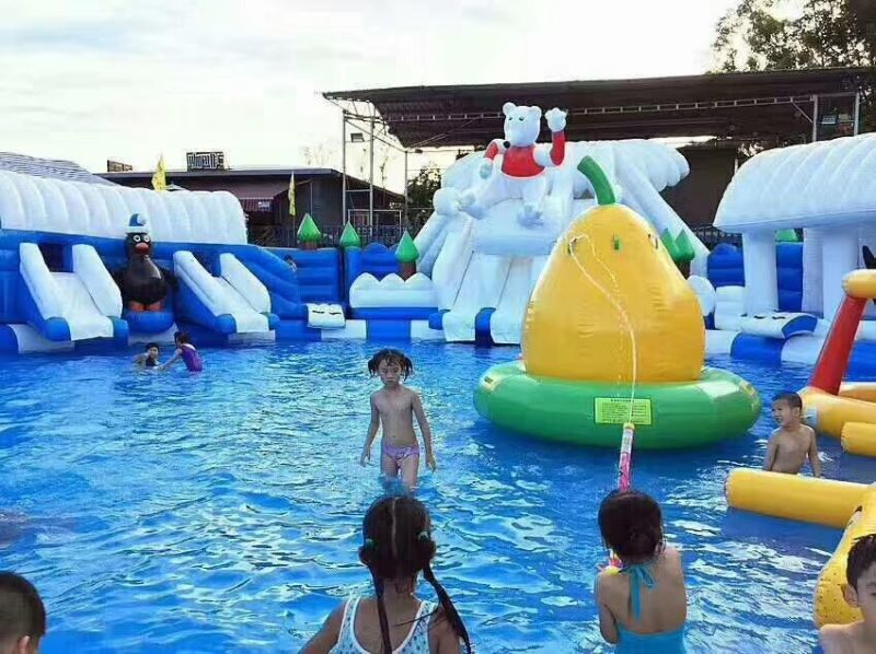 Inflatable Amusement Water Park, Inflatable Water Slide Pool Game