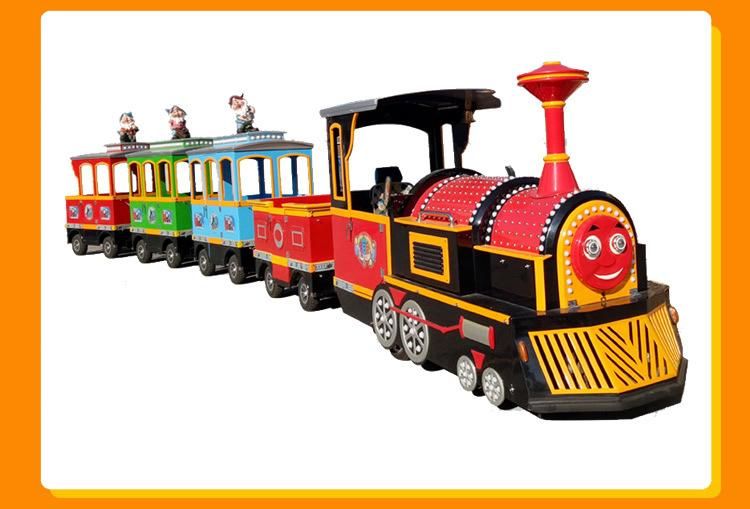 Outdoor Amusement Park Equipment Kids Tourist Electric Trackless Train for Adult