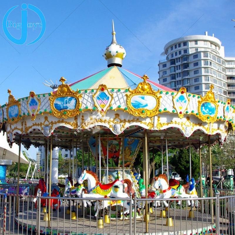 Newest Type Carousel Horse Rides Park Amusement 24 Seats