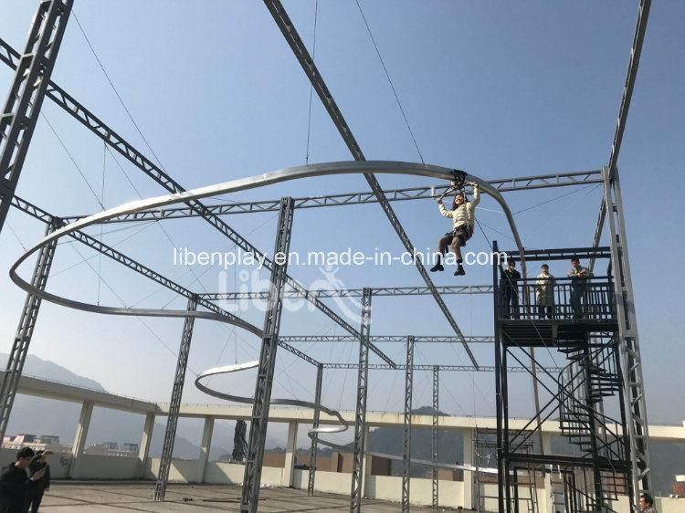 Indoor Amusement Park Zipline Roller Coaster