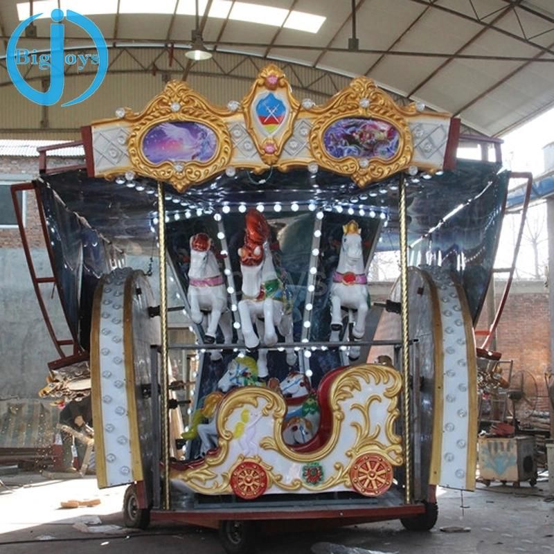 Cheap Amusement Park Mobile Trailer 16/24 Seats Carousel Ride (BJ-KR900)