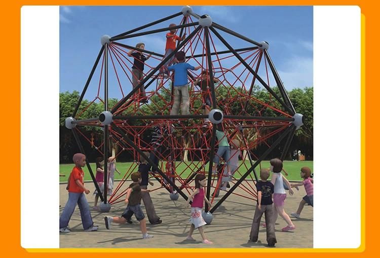Customized Kids Hillside Outdoor Playground Equipment Wire Rope Climbing Net Tower