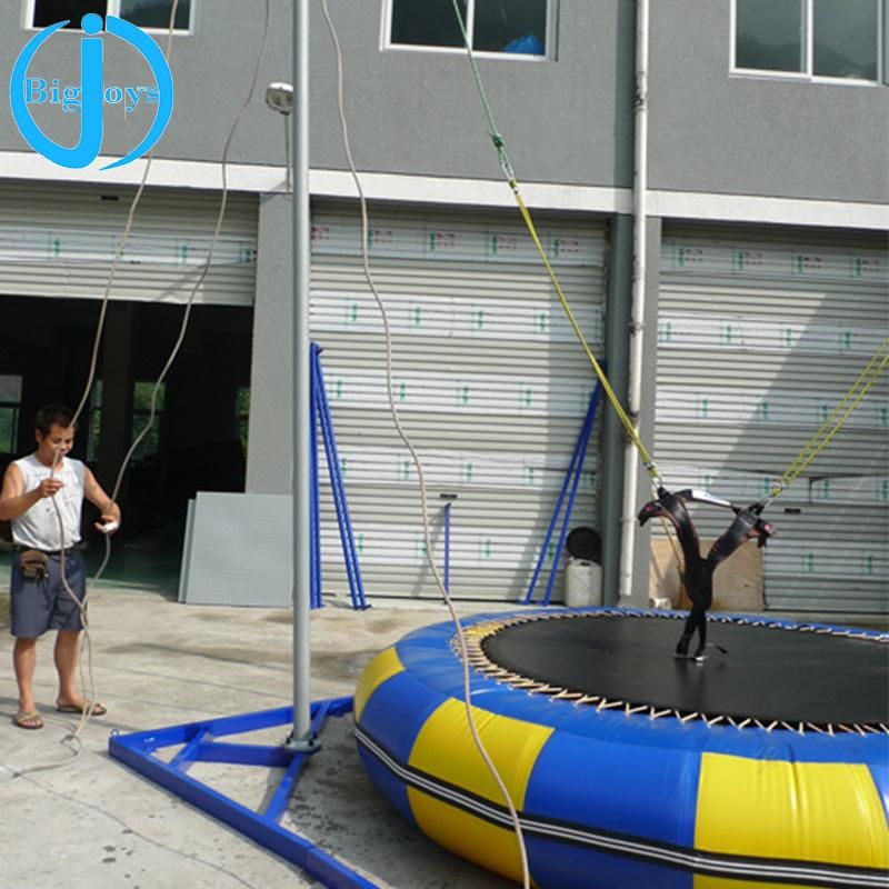 Single Bungee Jumping for Outdoor Children Park, Inflatable UFO Bungee