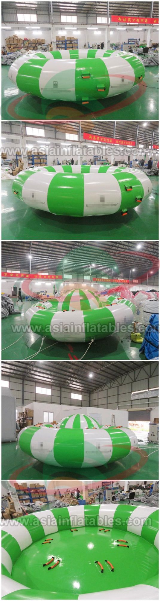 Hot Summer Inflatable Water Disco Boat Flying Towable Inflatable Water Spinning Toy for Sea Game