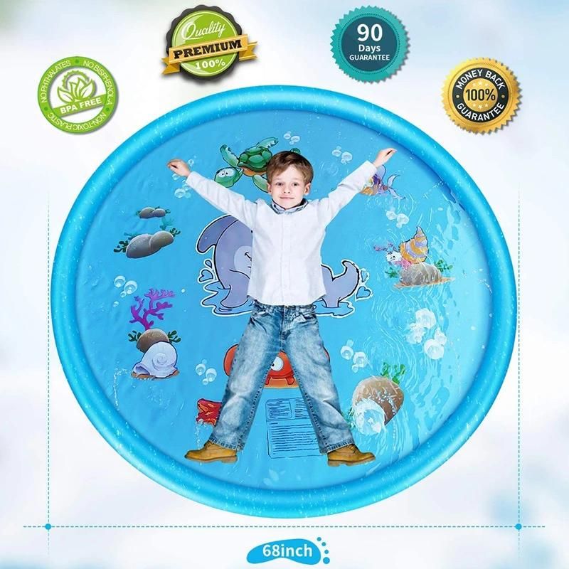 Wholesale Custom 170cm Summer Outdoor Play Water Games Kids Inflatable Splash Sprinkler Pad