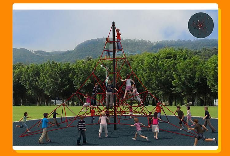 Kids Outdoor Jungle Gym Wire Rope Climber Climbing Spider Tower Hole Equipment